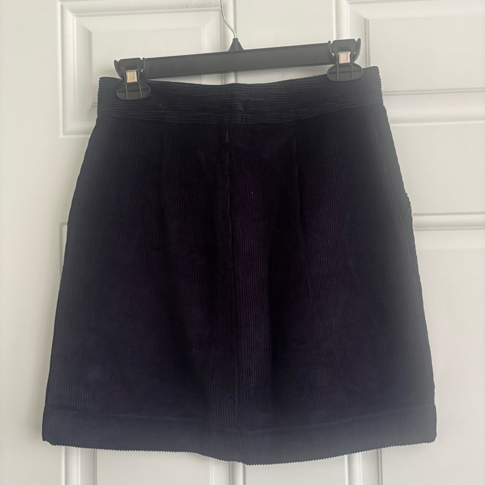 NWT GAP Navy Blue Corduroy Mini Skirt, Size 0 - Picture 2 of 9